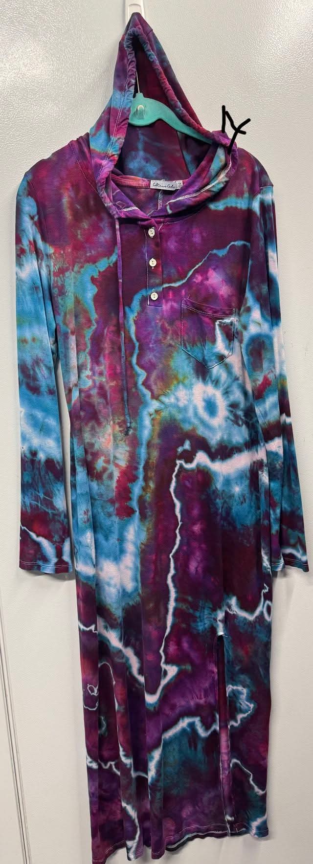 XL Maxi Hoodie Dress with Long Sleeves