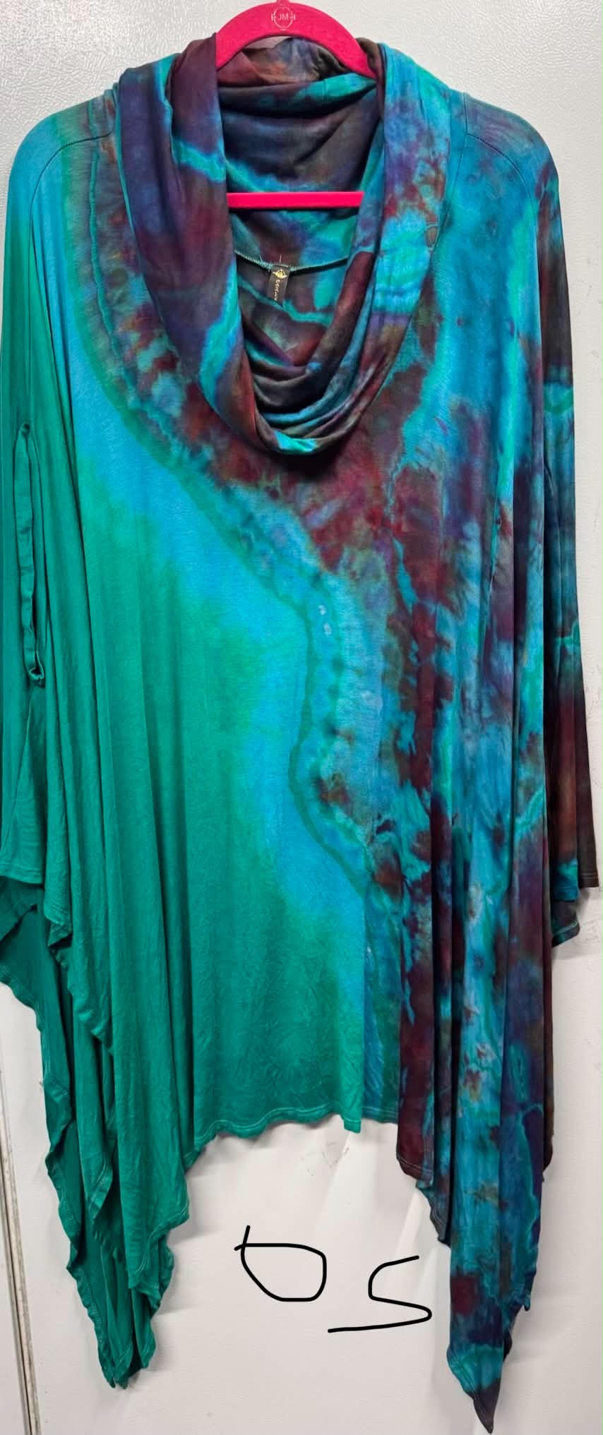 Delicious Aysemetrical One Size Cowl Neck Tunic