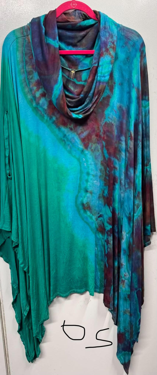 Delicious Aysemetrical One Size Cowl Neck Tunic